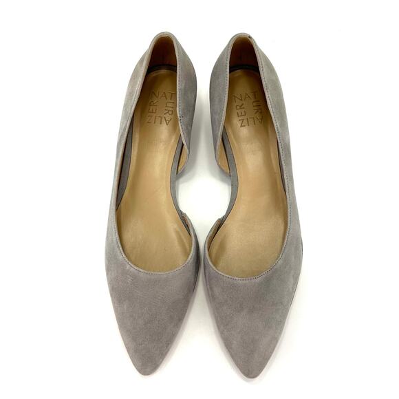 Naturalizer Belina Gray Low Heel Pump Size 9.5N Suede Pointed Toe D'Orsay Style - Picture 13 of 13